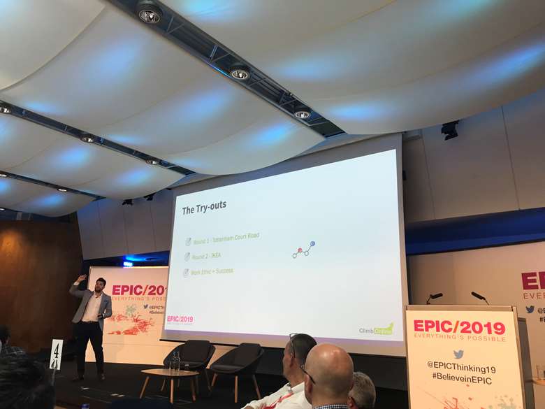 Mark Wright on the EPIC 2019 Stage