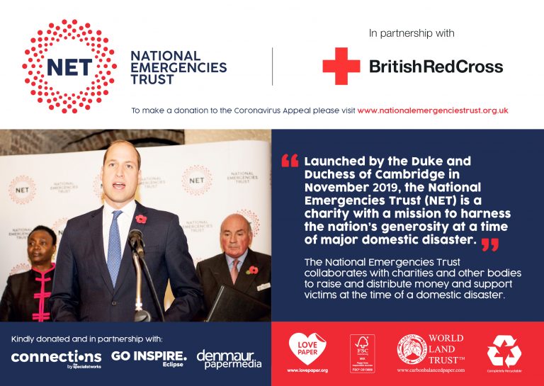Connections by The Specialist Works, Denmaur Paper Media and Go Inspire Group partner with the National Emergencies Trust to raise money for coronavirus victims