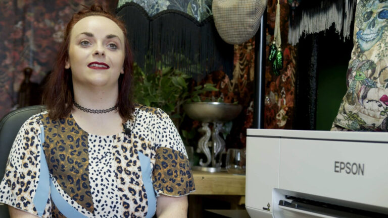 Beth Travers in her BOBO1325 Studio with Epson SureColor SC-F500