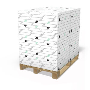 Pallet of Cocoon Offset 100 percent recycled paper