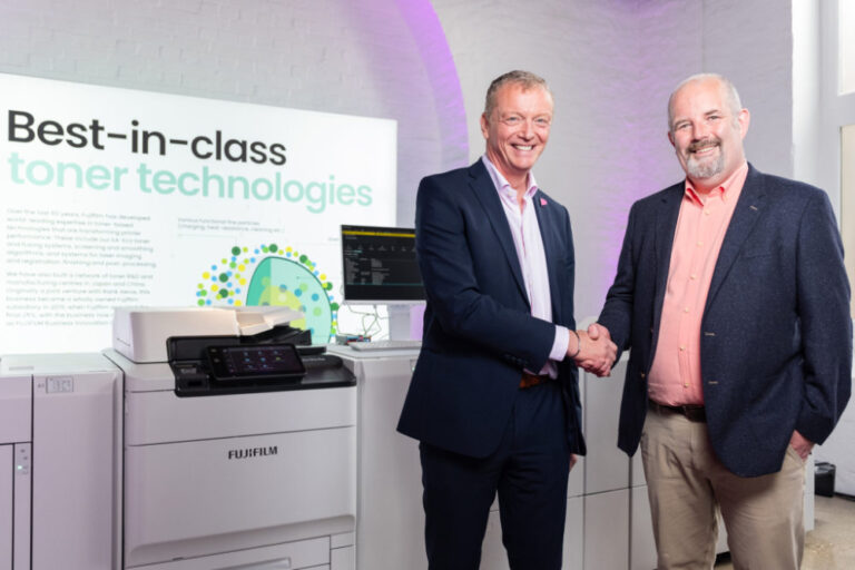 Martin Fairweather, National Digital Business Development Manager, Fujifilm UK with Jamie Emmerson, Director, Emmerson Press