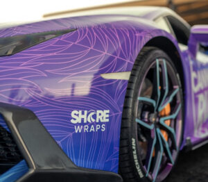 Front of car wrapped