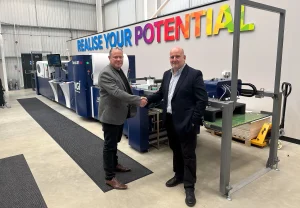 Chris Davies, Event Director at The Print Show, and Jon Hiscock, Head of Production & Industrial Print at Konica Minolta Business Solutions UK Ltd (For Press Release)