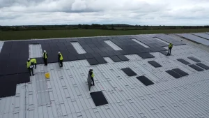 Solar panel investment at Micropress site.