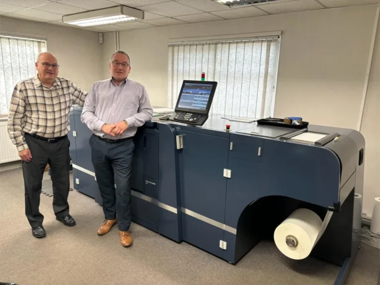 (L to R) Allan Ford, Director at Arc Labels and Antony Cotton, Technical Sales Manager at Focus Label Machinery