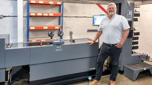 Roger Severn, CEO of Aquatint has invested in the Duplo DBM-700 to strengthen the company's automation, efficiency and productivity