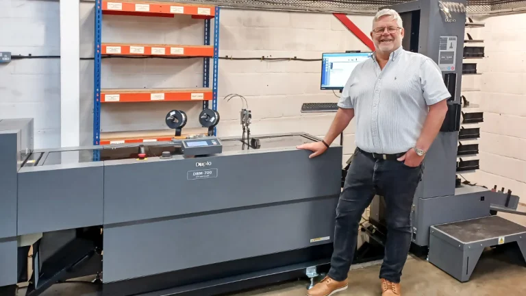 Roger Severn, CEO of Aquatint has invested in the Duplo DBM-700 to strengthen the company's automation, efficiency and productivity
