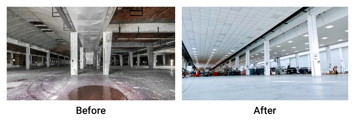 Tecnau Opens a New Manufacturing and R&D Facility in Ivrea Before and After