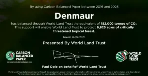 Denmaur Achieves ¼ Million Tonnes of Carbon Balanced Paper Sales