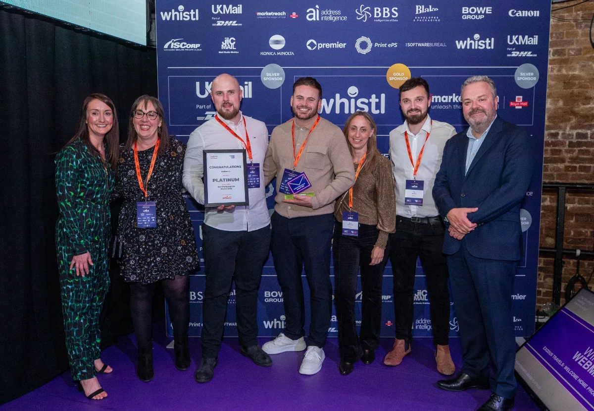 webmart took home the the platinum mail performance award for their ground breakingwelcome home programmatic mailing campaign, which was sponsored by whistl