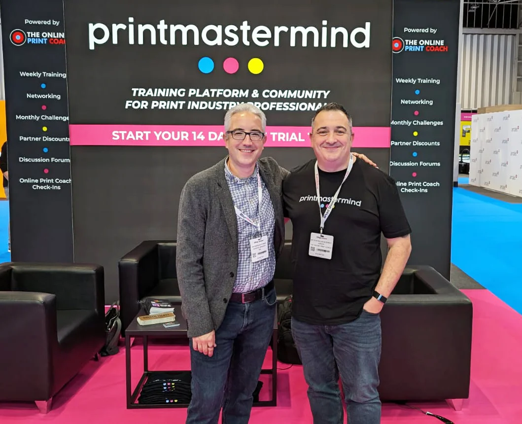 brendan perring general manager of the ipia and colin sinclair mcdermott founder of print mastermind